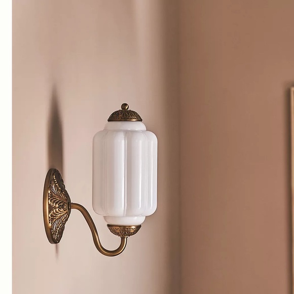 Anthropologie Eloise Glass Sconce (Ivory). Price Firm